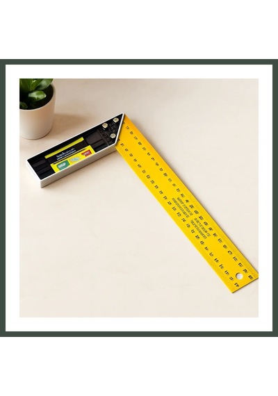 Bezos 40 Cm Metal Masa Gönyesi - Sarı Nhr