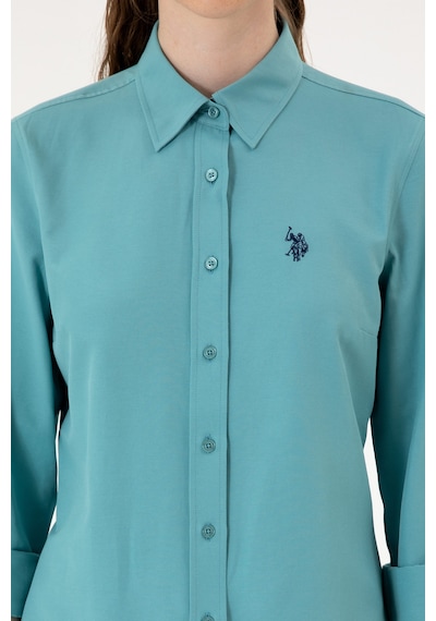 U.S. Polo Assn. Kadın Mint Uzun Kollu Basic Gömlek 50316711-VR152