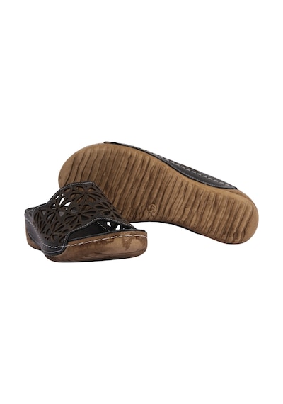 Napa Shoes Lazer Kesim Hakiki Deri Delikli Ortopedik Rahat Taban Kadın Terlik Napa-226 Siyah Napa Shoes Lazer Kesim Hakiki Deri Delikli Ortopedik Rahat Taban Kadın Terlik Napa-226 Siyah