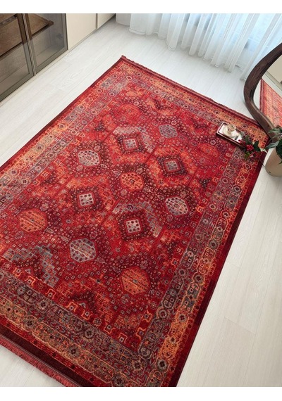 Andromeda Halı Artline Serisi H0190d Salon Oturma Yatak Odası Halısı Kırmızı