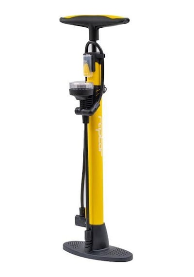 Raptor Zf-809c Analog Göstergeli Standart Ayaklı Pompa Bisiklet Pompası Sarı 160 Psi Ayak Pompası