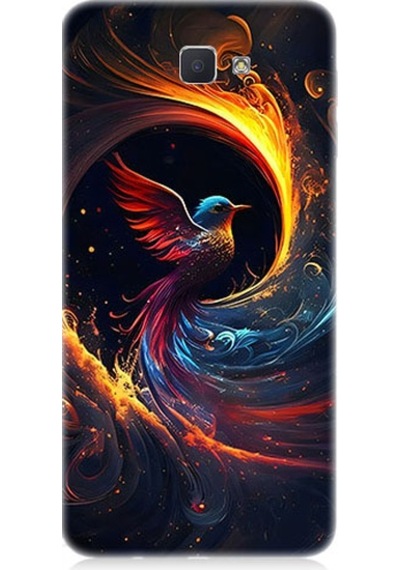 Samsung Galaxy J7 Prime Uyumlu Renkli Kuş Desenli Silikon Kılıf