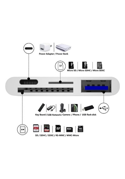 Lightning To Usb 3.0 Micro Sd Tf Kart Okuyucu Çevirici Dönüştürcü