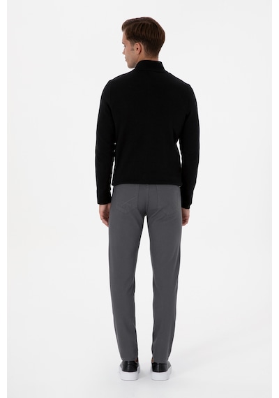 U.S. Polo Assn. Erkek Gri Slim Fit Kanvas / Chino Pantolon 50310340-VR024