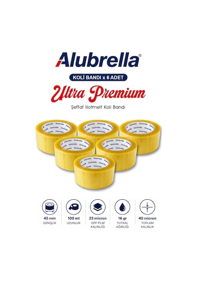 Ultra Premium Koli Bandı 6 Adet, 45 Mm X 100 Mt 1