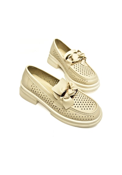 Fox Shoes U704137509 Bej Loafer Makosen Kadın Ayakkabı Bej