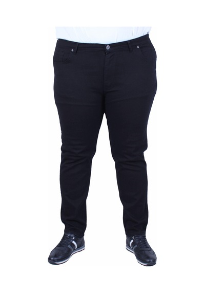 Moc Grande Mocgrande Büyük Beden Klasik 5 Cep Gabardin Pantolon 11915 Sıyah Siyah