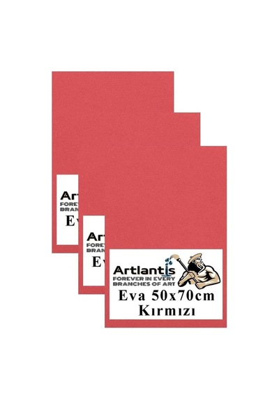 Artlantis Kırmızı Eva 50x70 Cm 3 Adet Eva Süngeri Okul Kreş Anasınıfı Elişi Etkinlikleri