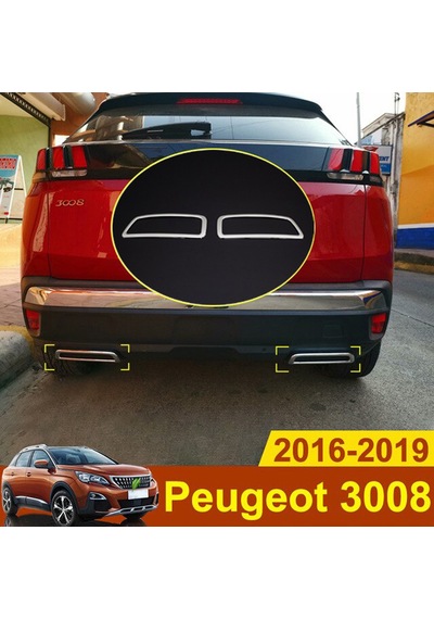 Peugeot 3008 Egzoz Çerçevesi Kromu Nikelajı 2016 Sonrası