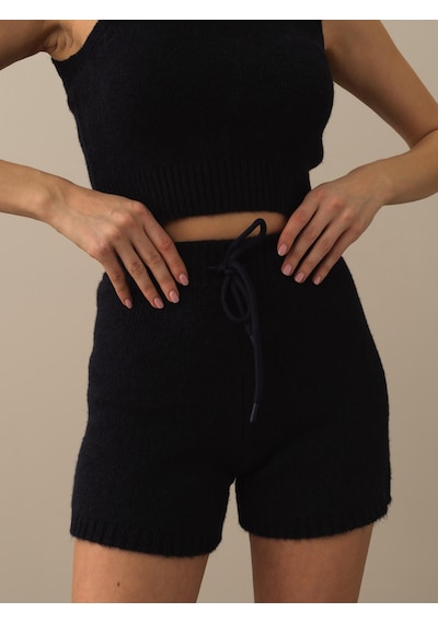 Xint Lacivert Lüks Pamuk Dokulu Regular Fit Şort 850916