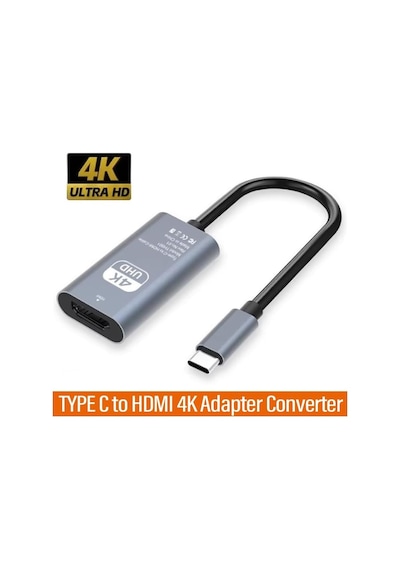 Hc-03 Type-c To 4k Full Hd Hdmı Çevirici Hub Adaptör