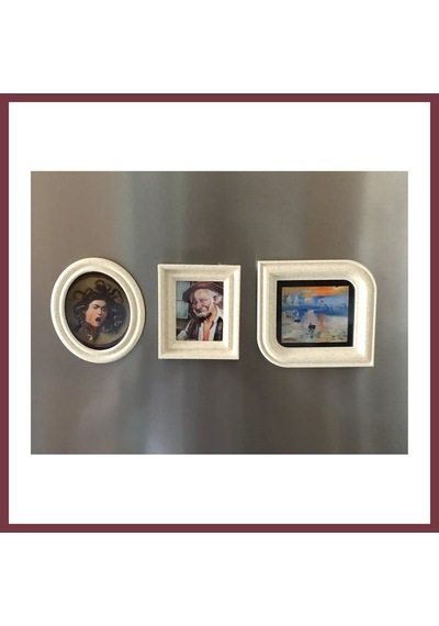 Storeşahin 3d Baskı 3lü Mini Tablo Çerçeve Buzdolabı Magneti Güçlü Mıknatıslı Fotoğraflık Dekoratif Set Shn0720
