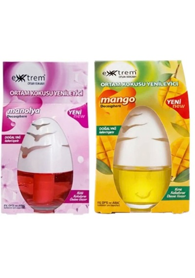 Extrem Cam Küre Oda Ortam Ev Ofis Araç Banyo Kokusu Manolya - Mango 2 X 100 Ml