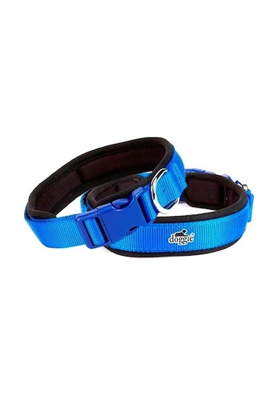 Doggie Havalı Dokuma Köpek Boyun Tasması M Mavi 2x35-45 CM