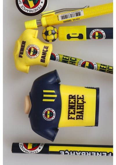 Lisanslı Fenerbahçe 12 Parça Kırtasiye Seti Jel Kalem,pods Kalemtraş,silgi Tepeli Kurşun Kalem Diğer