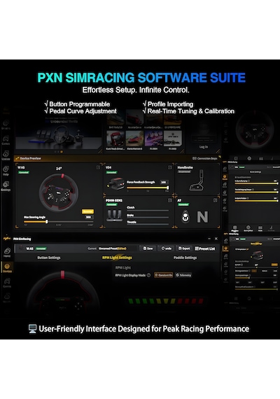 Pxn Vd4 Direct Drive Sim Racing Seti 4nm W As Direksiyon, Pd Hm Pedal, Masa Kelepçeli, Pc Uyumlu Profesyonel Yarış Paketi