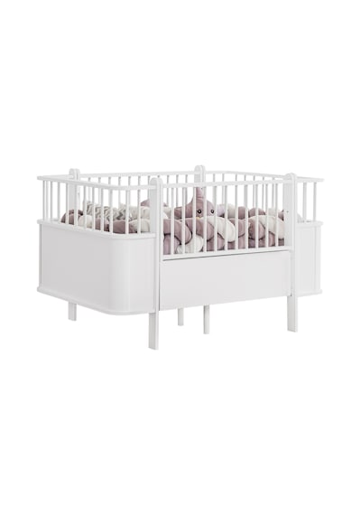 Mdf Beşik, Beyaz Dünya Büyüyen Beşik 80x130 - Beyaz Dünya Karyola 80x190