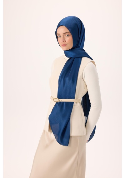 Silk Home Janjan Şal Gece Mavi Parlak Dokulu Tek Taraflı 75x200 Çok Renkli