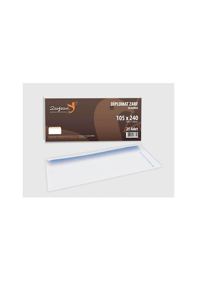 Tr Diplomat Zarf Düz 10,5x24 110 Gram 1.hamur 25 Adet