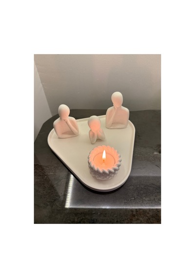 Mini Aile Dekor Seti Beyaz
