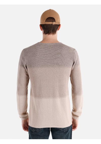Colin's Colins Regular Fit Triko Bej Erkek Kazak Cl1064867 Bej