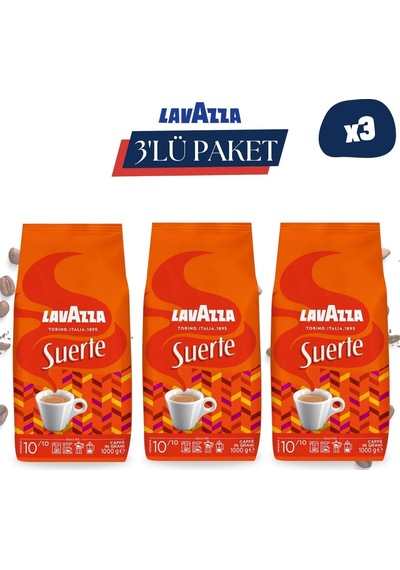 Lavazza Suerte Çekirdek Kahve 3 x 1 KG