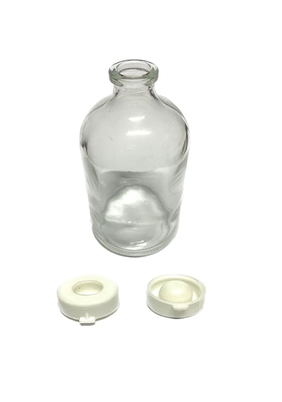 100 Cc Flakon Cam Şişe 10 Adet Sızdırmaz Çukur Kapak