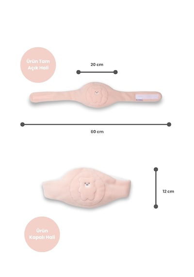 Pembe Doğal Kiraz Çekirdeği Dolgulu Bebek Kemeri Kiraz Çekirdekli Bebek Bel Kemeri