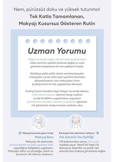Nemli Görünüm Sunan Ton Eşitleyici Sabitleyici Makyaj Bazı Apıeu Waterlock Pudding Glow Cream Glow Cream