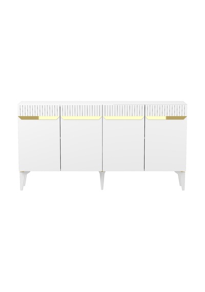 Ka1544bg Duma Konsol Beyaz-gold 150cm Beyaz - Gold