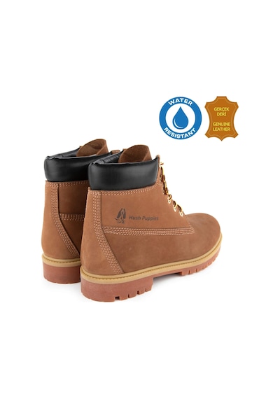 Hush Puppies Helppo 725812 Gerçek Deri, Anatomik, Waterresist Erkek Bot Tarçın Tarçın