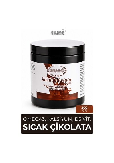 Ersağ Omega 3 ve D3 Vitaminli Sıcak Çikolata 300 G