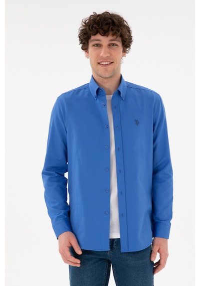 U.s. Polo Assn. Erkek İndigo Gömlek Basic 50306338-vr028 İndigo