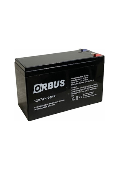 ORBUS 12V 7 AH AKÜ KURU TİP (150*65*90) (KÜÇÜK FİŞLİ) (1.95 KG)