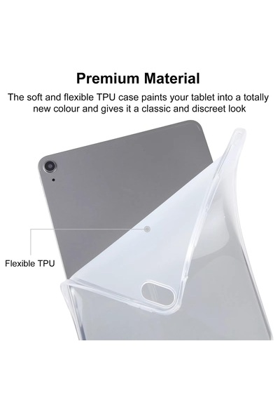 Honor Pad X8a 11.0 Inch 2024 Uyumlu Buzlu Tasarım Şeffaf Kılıf Arka Kapak