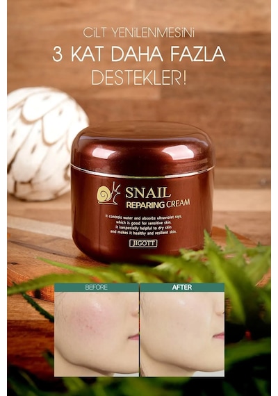Jigott Snail Reparing   ve Aydınlatıcı Bakım Kremi 100 ML