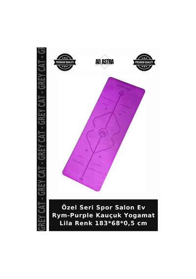 Özel Seri Spor Salon Ev Rym-purple Kauçuk Yogamat Lila Renk 183 68 0,5 Cm