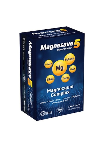 Focus Magnesave5 Magnezyum Complex 60 Kapsül