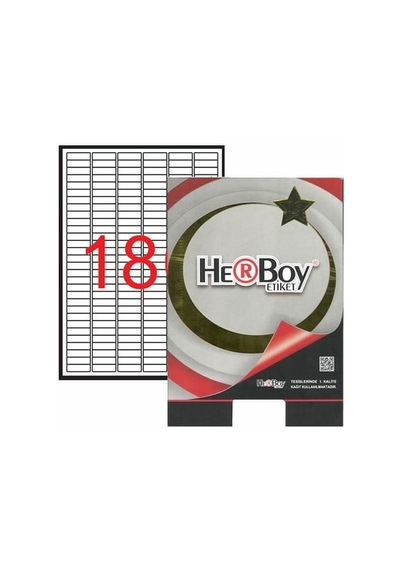 Herboy Hb-1060 30mmx9mm Beyaz Lazer Etiket 10