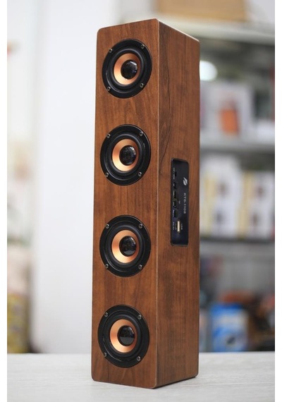 Torima Kts-1108 Ahşap Kasa Bluetooth Hoparlör 4 Hoparlör Ahşap Tasarım Aux Usb Tf Kart Girişli Kablosuz Speaker