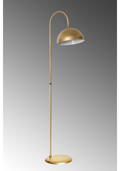 Lambader Eskitme Metal Gövde Modern Tasarım Ayarlanabilir Başlık Yerden Dekoratif Aydınlatma 160 Cm - Gold