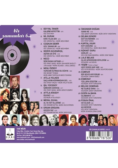 Bir Zamanlar 6 Çeşitli Sanatçılar - Cd