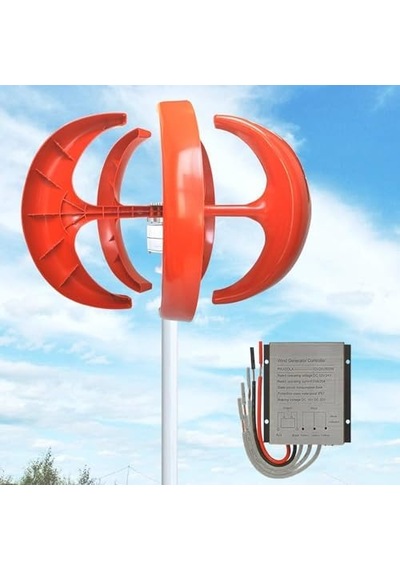 Tr Rüzgar Türbini 13000 W 12 V/24 V/48 V/72 V/110 V/220 V 5 Yapraklı Dikey Jeneratör, 3 Fazlı Alternatif Akım Kal