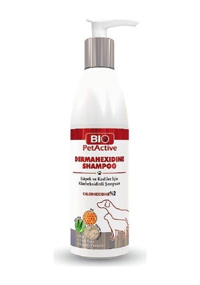Bio Petactive Dermahexidine Köpek ve Kedi Antiseptik Şampuanı 250 ML