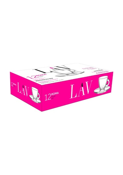 Lav Roma Cam Espresso Fincan Seti 6 Kişilik 95 ml (6 Espresso Fincanı ,6 Fincan Tabağı)