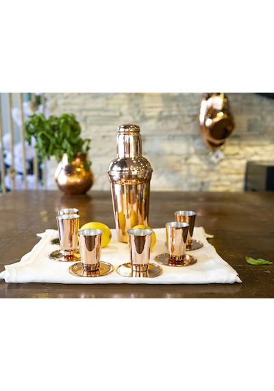 Bakır Shot Bardağı Meksika Bakır Renk 2'li