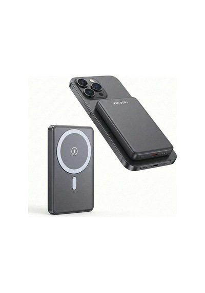 Ven-dens Vd-pb033 Premium Manyetik Powerbank Led Ekranlı 10000mah Siyah
