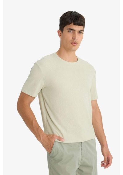 Defacto Regular Fit Bisiklet Yaka Kısa Kollu Tişört F8480ax25aubg796 Bej