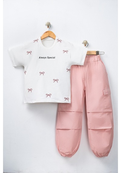 Aden Kids 10-13 Yaş Somon Renk Oversize Kız Çocuk Pamuk Keten Pantalonlu Alt Üst Takım Pembe Aden Kids 10-13 Yaş Somon Renk Oversize Kız Çocuk Pamuk Keten Pantalonlu Alt Üst Takım Pembe