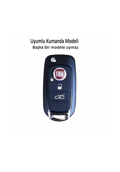 Fıat Egea Siyah Karbon Anahtar Kılıfı Susta Lı Modellere 3 Tuşlu